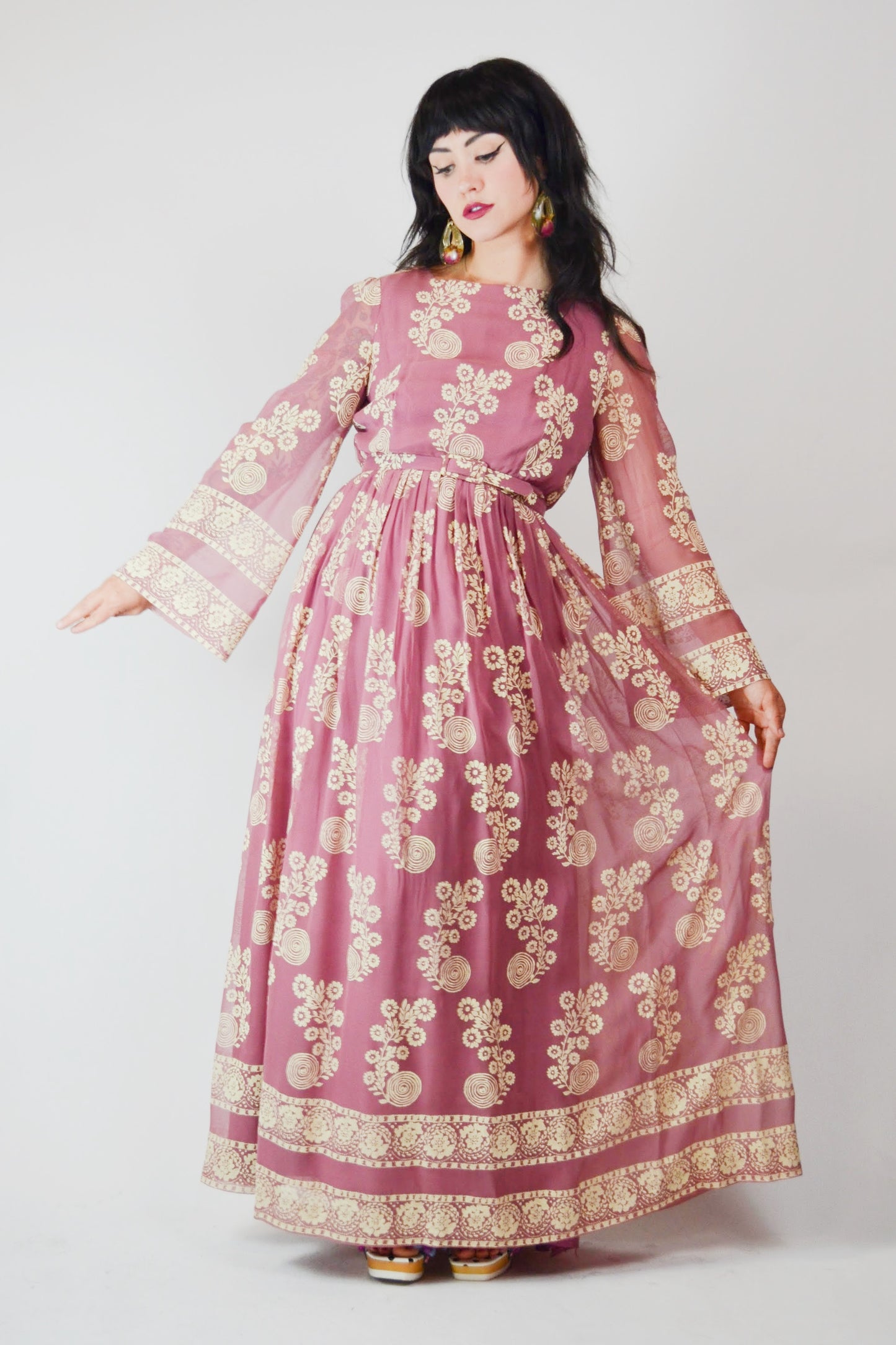 1970's DALANI Floral Vintage Saks Fifth Avenue Dress Selected by Old Moon Vintage