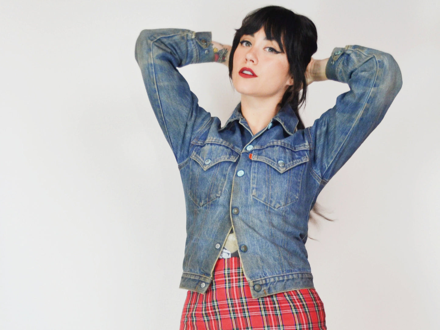 1970s LEVI'S AEROSMITH Denim Jacket Vintage XS 70s Jean Jacket