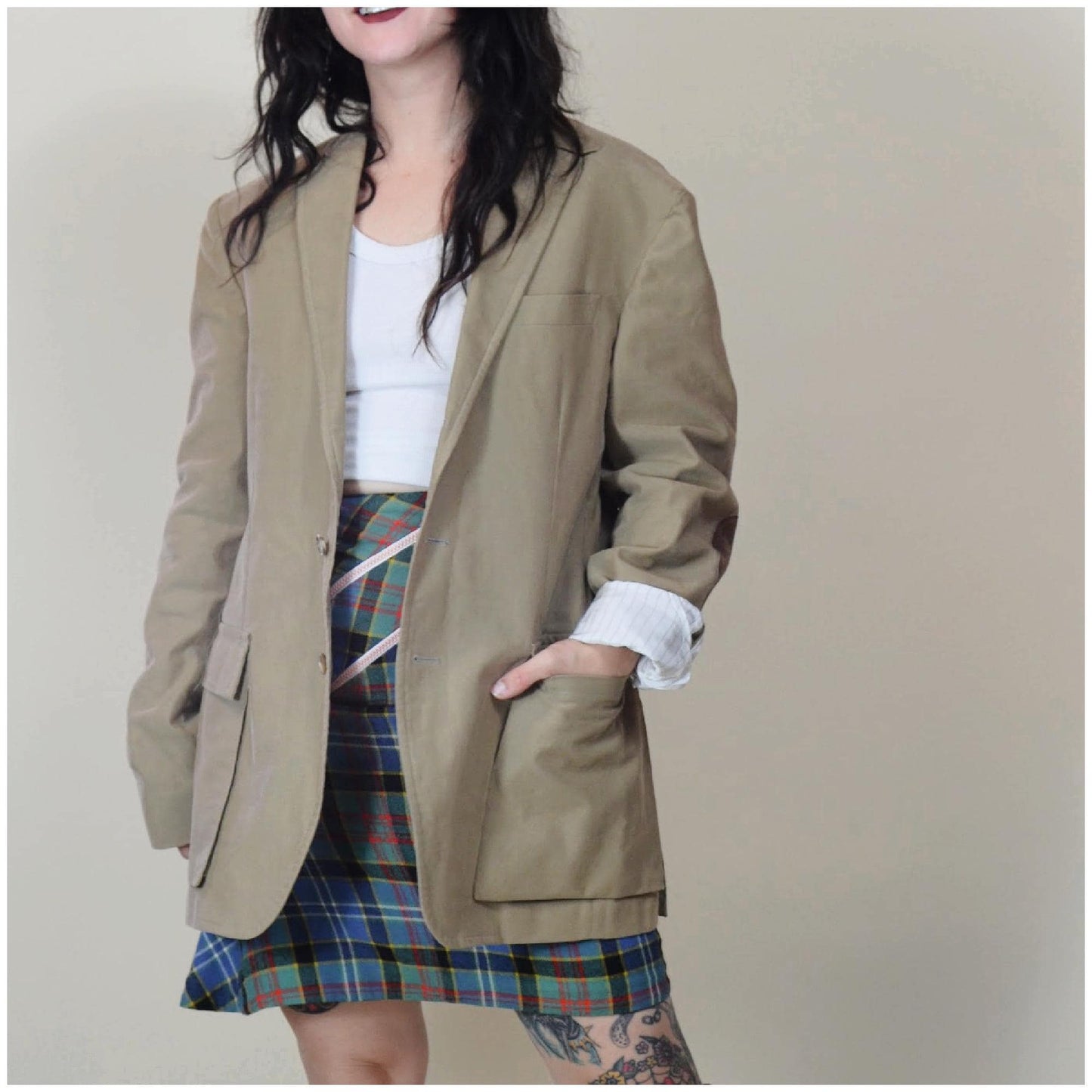 M - L vtg RALPH LAUREN Polo Chaps Sportscoat Cotton Kahki Jacket