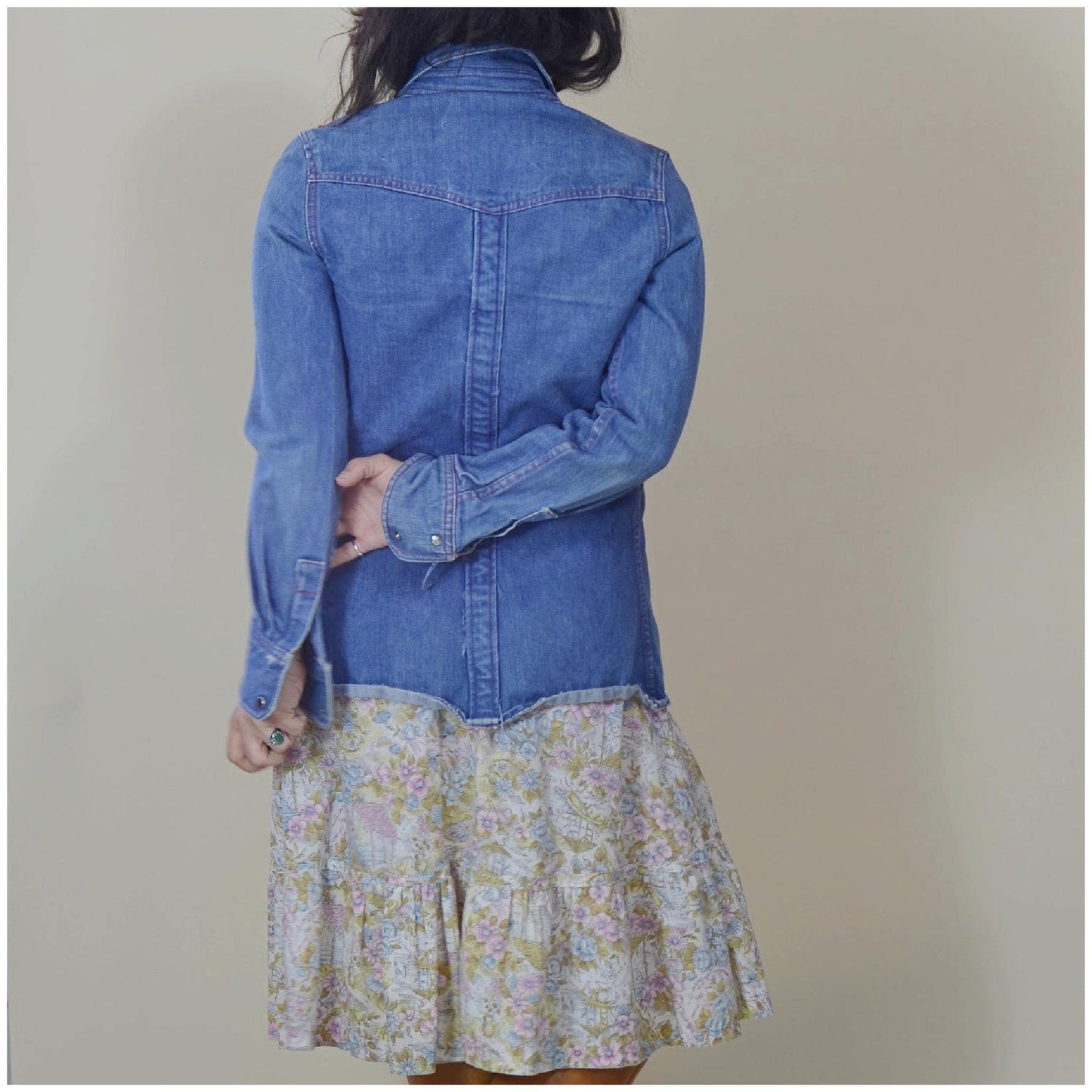 small 1970s Denim Jacket Vintage Jean Jacket Button Down Shirt
