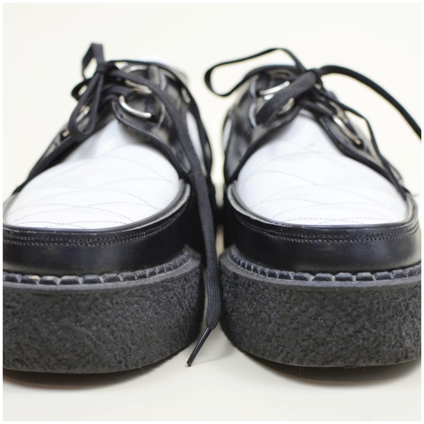 9 Mens Platform CREEPER 1990s VINTAGE Shoes Black and White