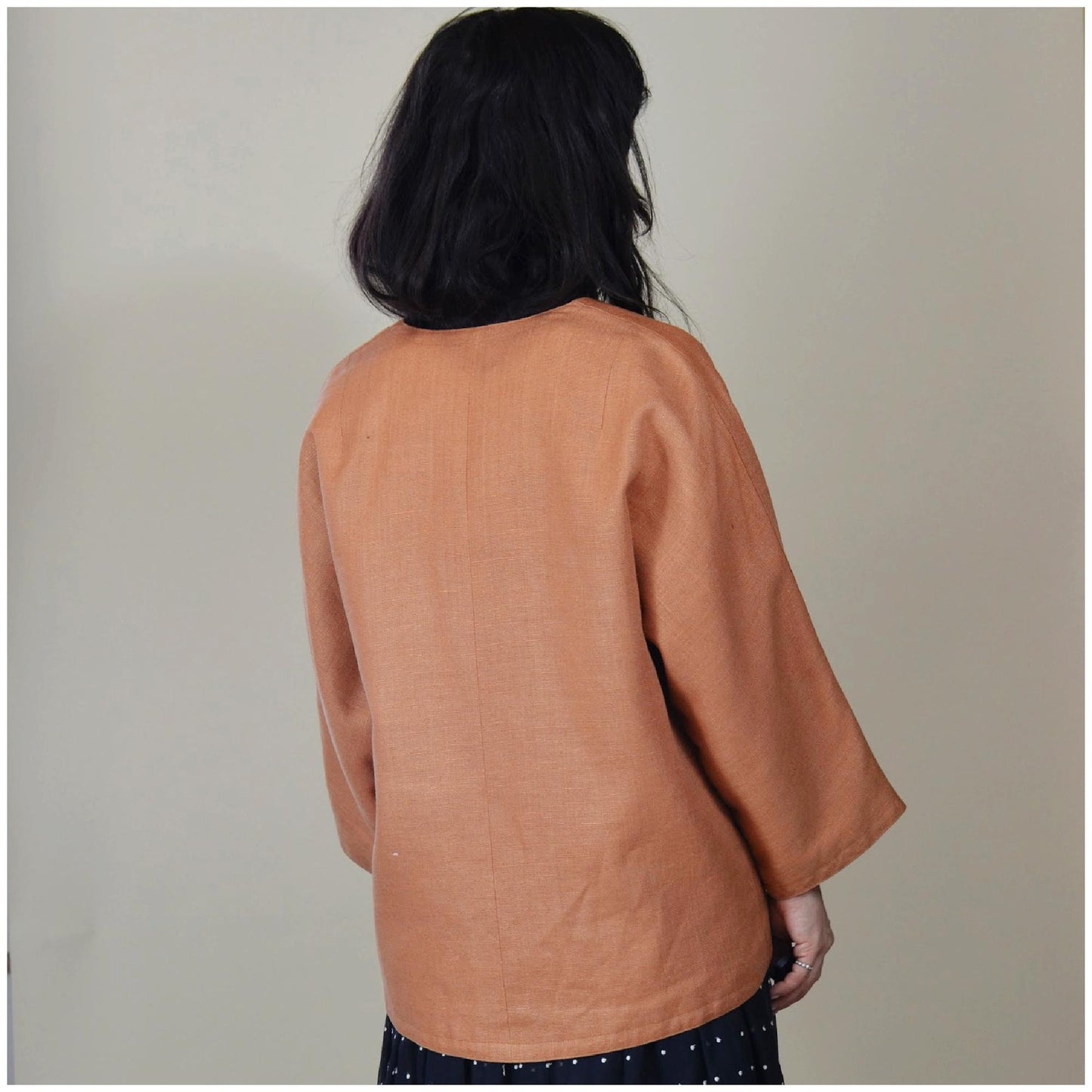 1980s ADELE SIMPSON Vintage Wrap Jacket Kimono Style Top 80s