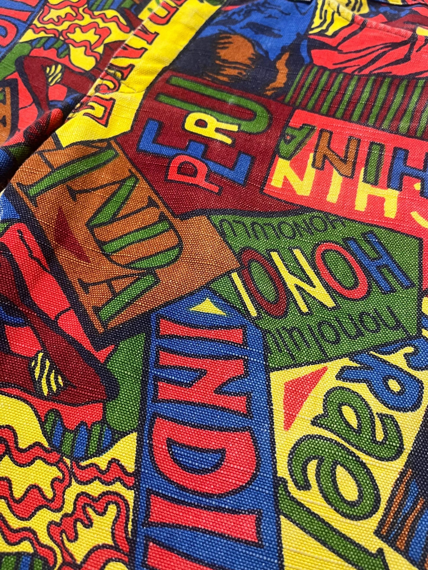 26 waist Vintage 1960s Pop Art Pants VTG colorful Mod Jeans 60s Destination Pants