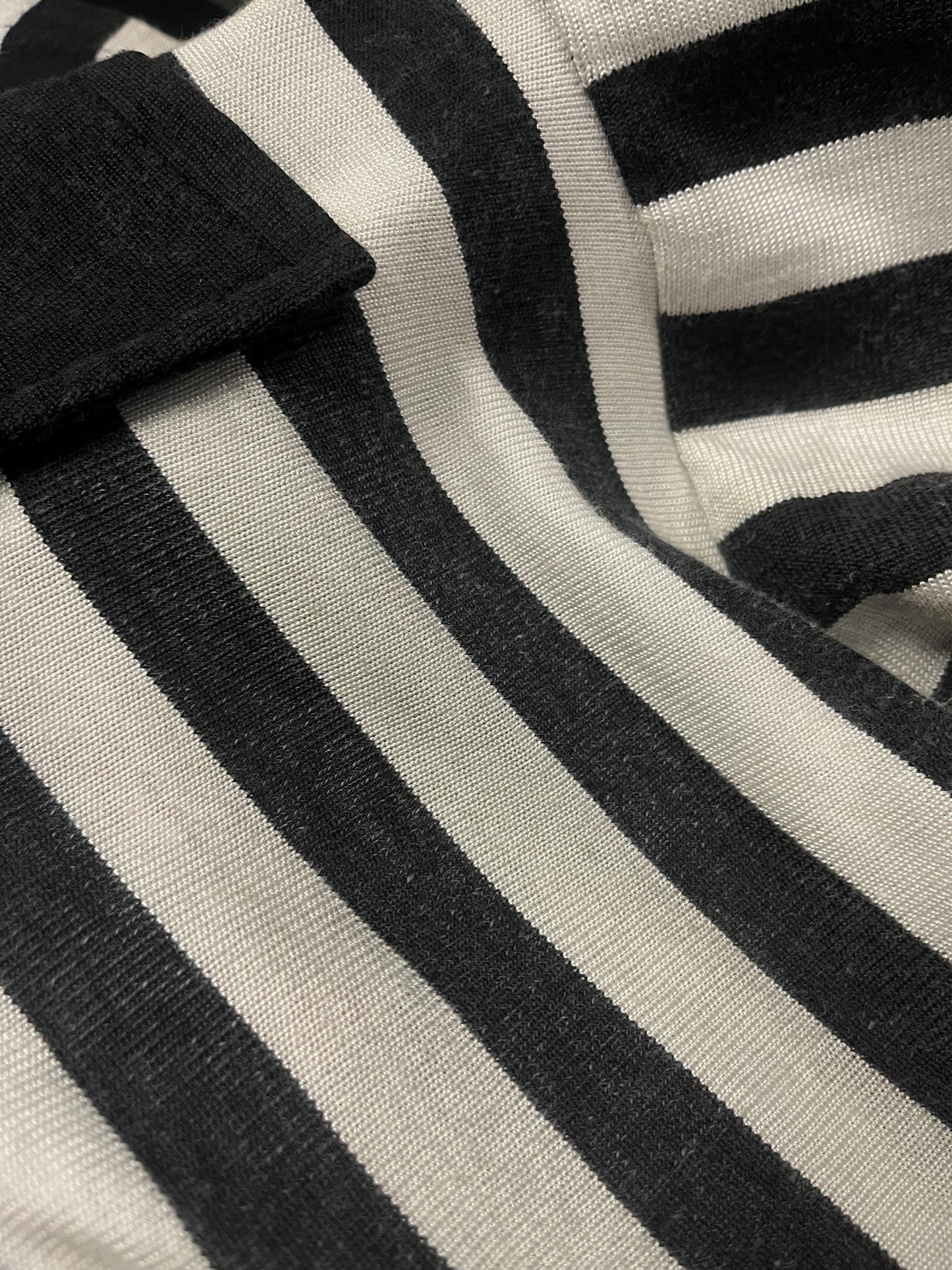 xs 1960s Stripe Referee Stripe Knit Jersey 60s Vintage Sports Shirt