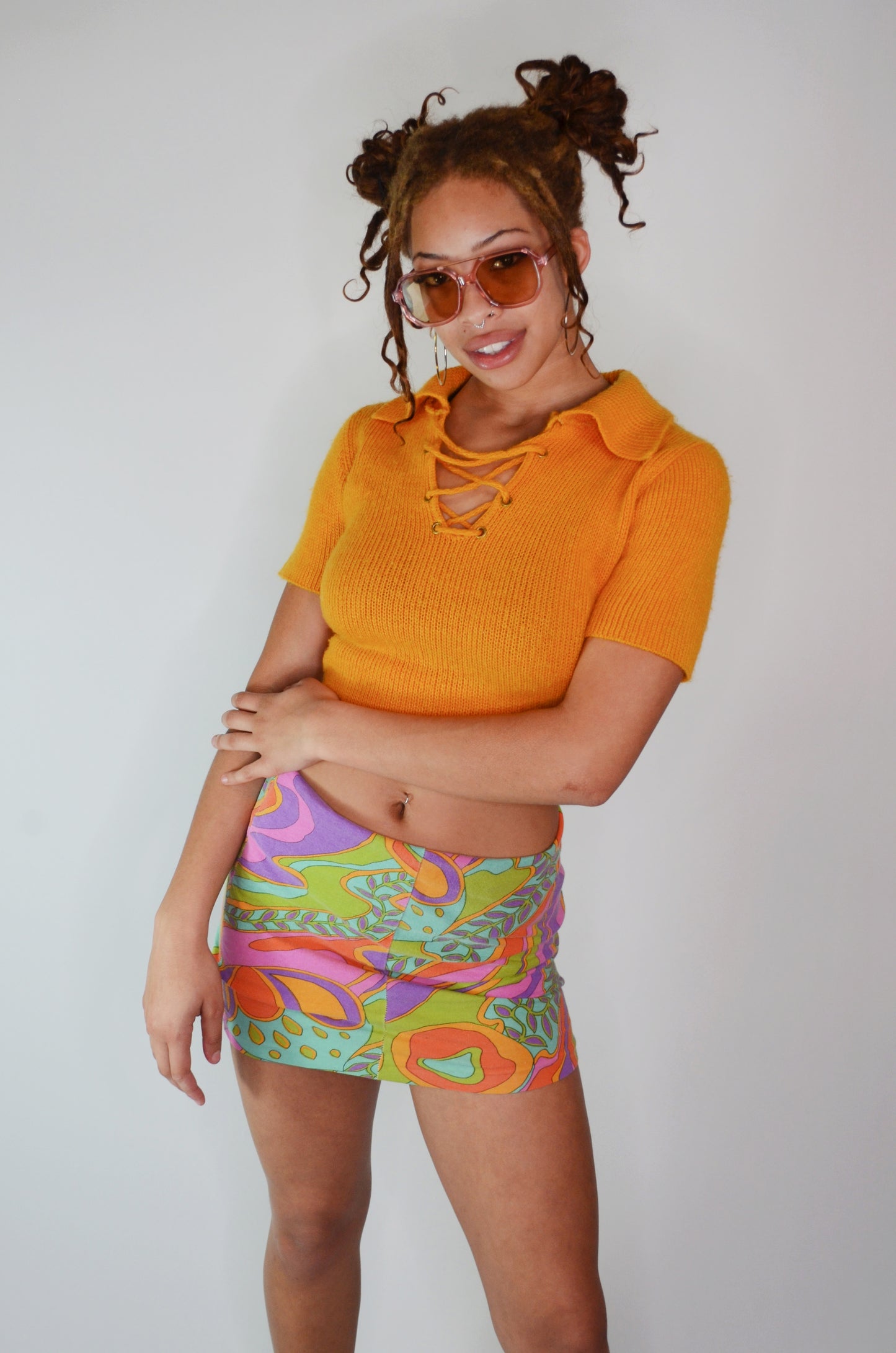 Vintage Betsey Johnson 1970s Mini Skirt Selected By Old Moon Vintage
