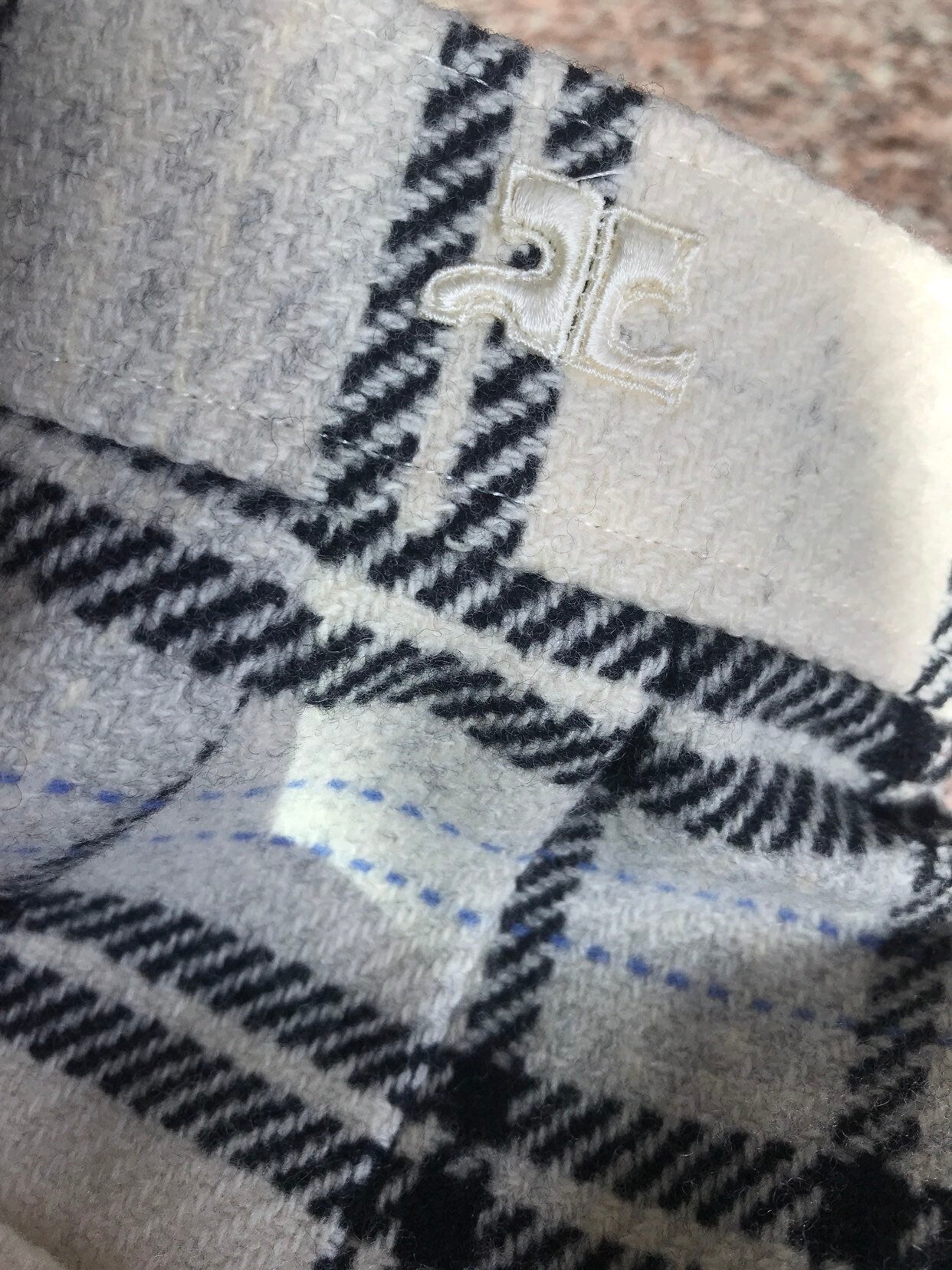 XS 1990s COURREGES Mini Skirt Vintage HIgh Waisted Plaid CLUELESS Fitted Skier 90s Schoolgirl Skirt | 24" Waist