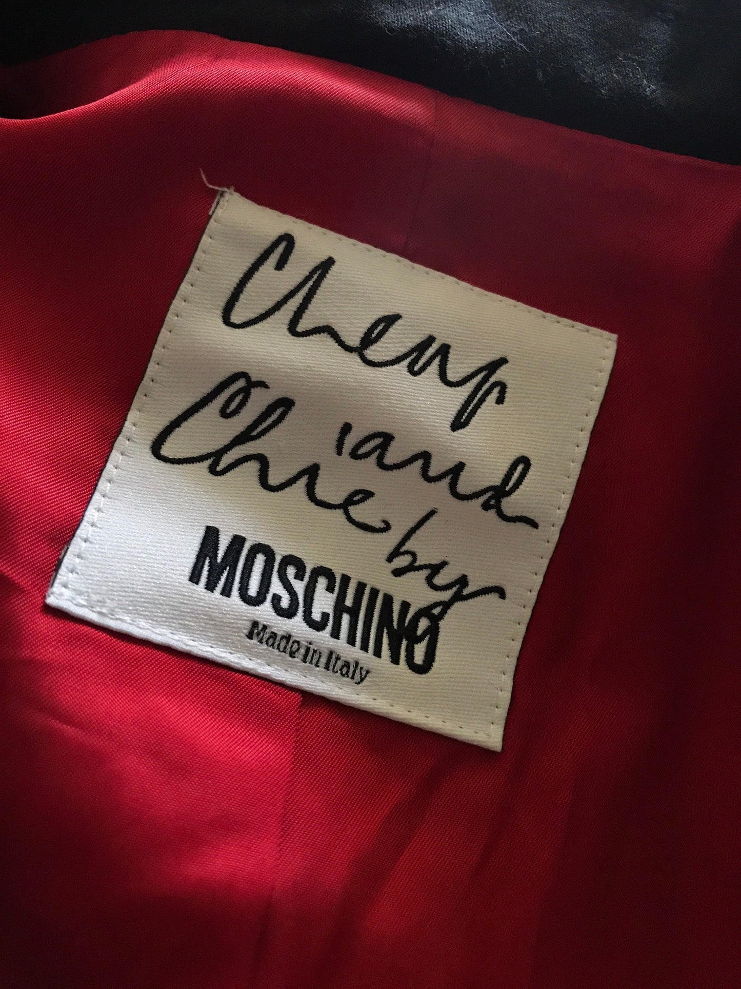 LARGE 1990s MOSCHINO Cheap and Chic Black Wool Blazer Vintage Tattered 90s Designer Runway Look