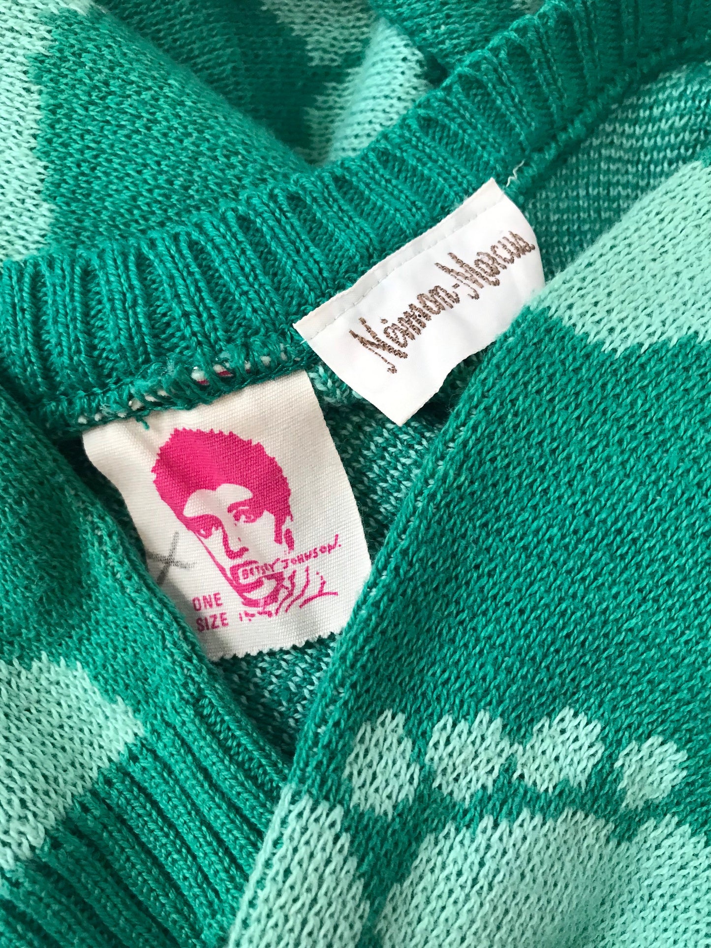 1980 BETSEY JOHNSON PuNK Label Foot Print Knit Sweater Dress - XL