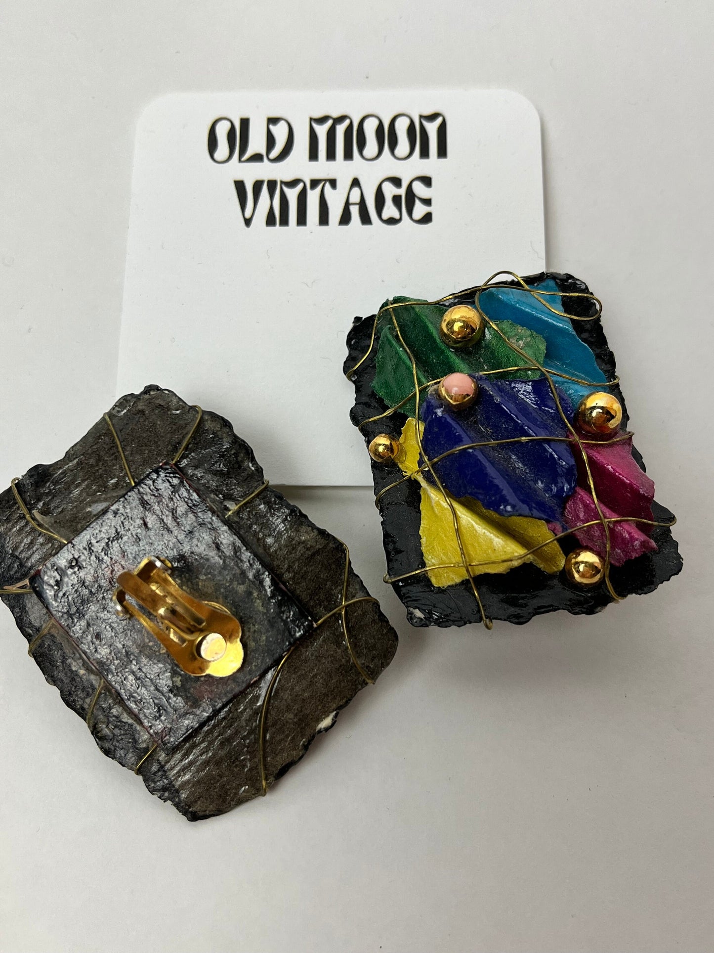 1980s Vintage Clip On Earrings