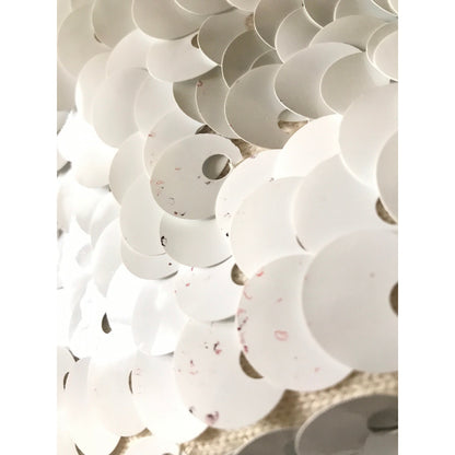 1960s Medium GENE SHELLY Sequin Dress – Vintage White Wiggle Hourglass Cocktail Dress