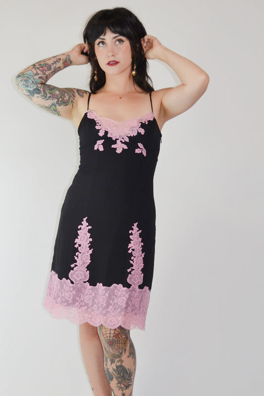 Vintage BETSEY JOHNSON Silk Slip Dress Selected by Old Moon Vintage