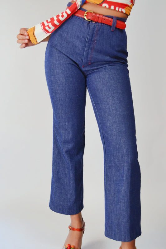1970's KLIBAN Vintage Flare Jeans Selected by Old Moon Vintage