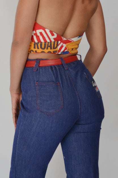 1970's KLIBAN Vintage Flare Jeans Selected by Old Moon Vintage
