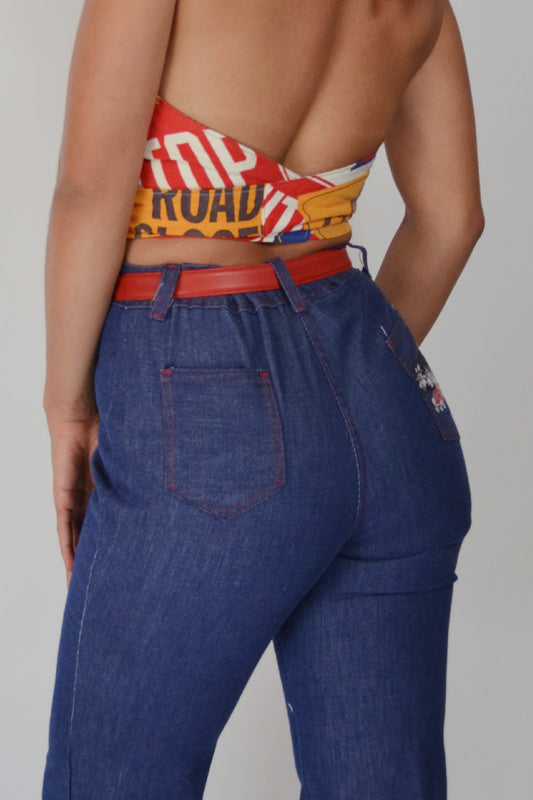 1970's KLIBAN Vintage Flare Jeans Selected by Old Moon Vintage