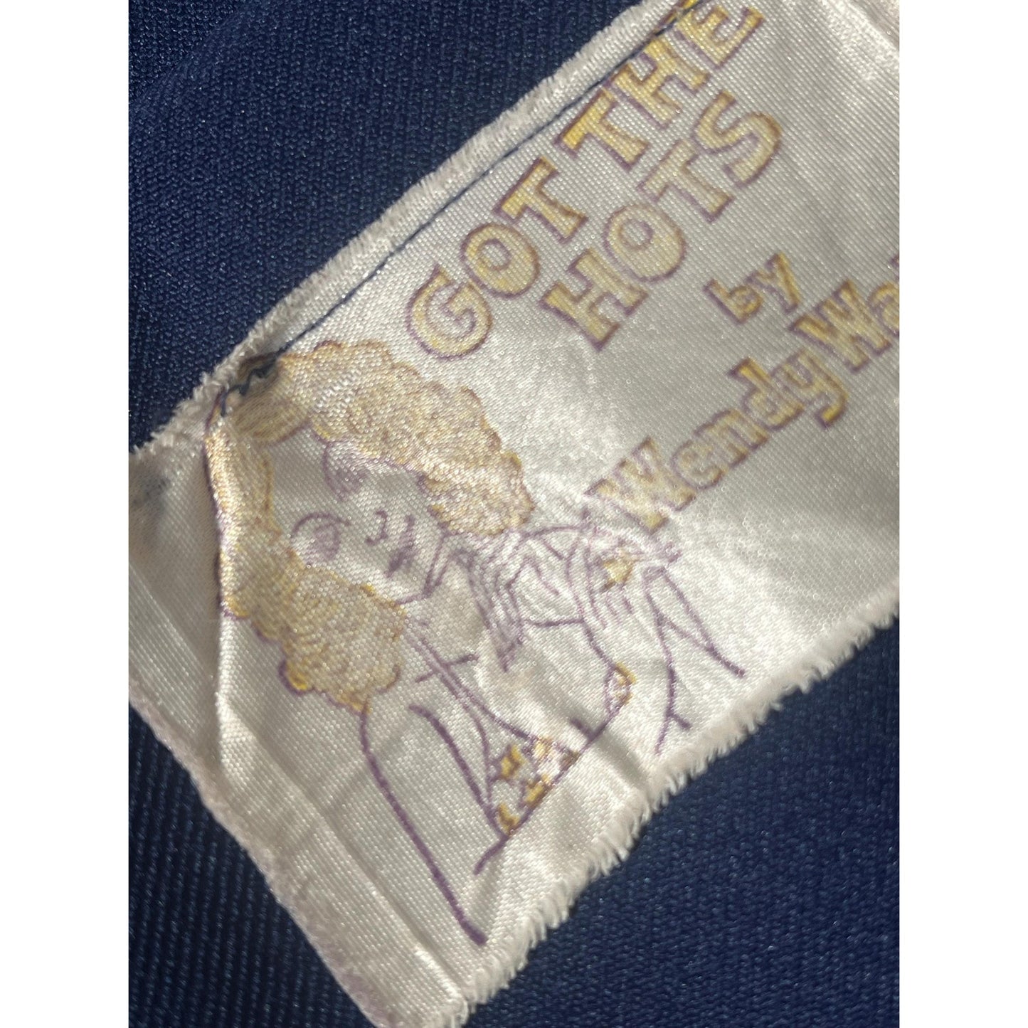 1970s XS Navy Blazer - Vintage Fitted Blue Daggar Collar "Got the Hot for Wendy Watts" Jacket