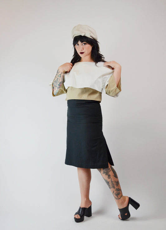 1980s Colorblock Dress Vintage Minamalist - SMALL