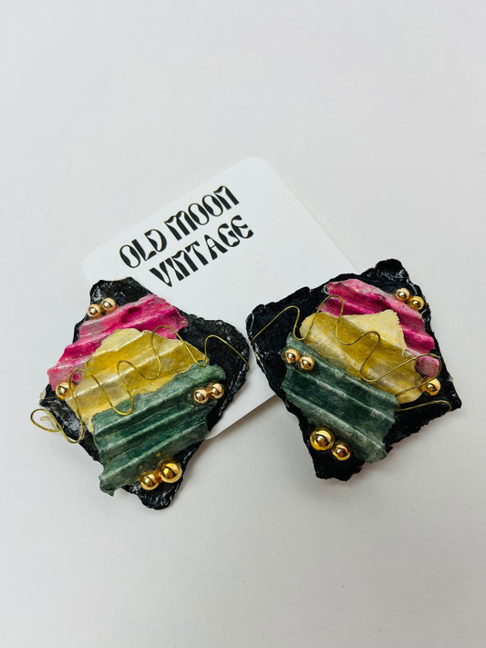 1980s Vintage Clip On Earrings