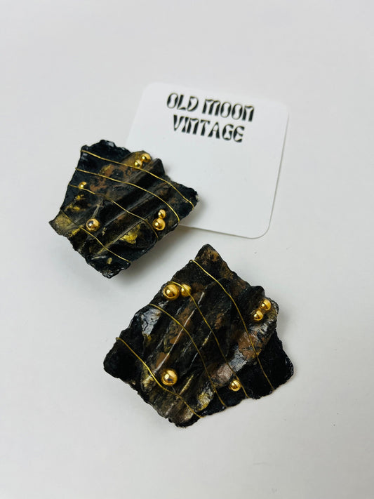 1980s Vintage Clip On Earrings