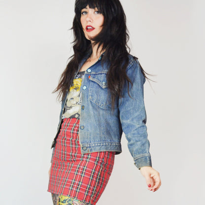 1970s LEVI'S AEROSMITH Denim Jacket Vintage XS 70s Jean Jacket