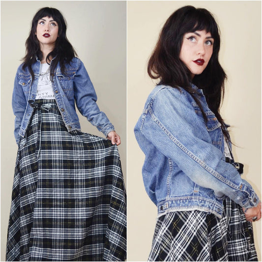 XS SMAll 1960s SELVEDGE Edge Rare CHEROKEE Vintage Distressed Denim Jacket 70s Distressed Jean Jacket