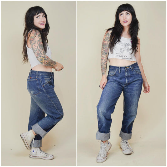32" Vintage Rustler Jeans Vtg Distressed Denim Baggy Boyfriend Jeans