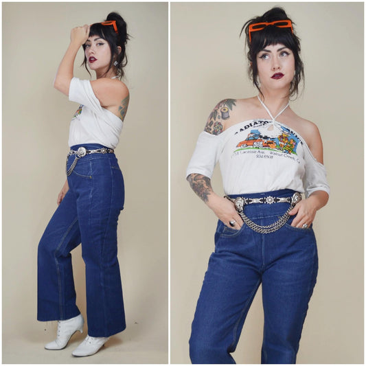 1970s 1980s DIY Vintage Screen Printed Shirt BENSONS Radiator Service Walnut Creek White Cut Off T Shirt O/S