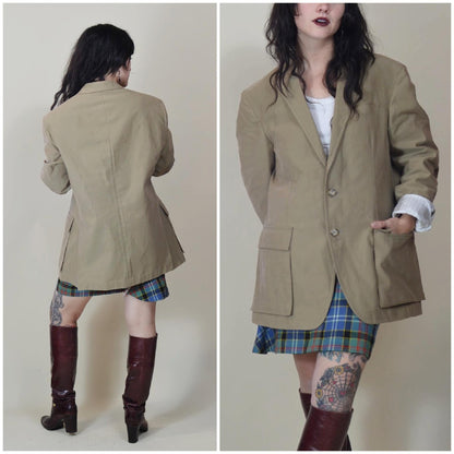 M - L vtg RALPH LAUREN Polo Chaps Sportscoat Cotton Kahki Jacket