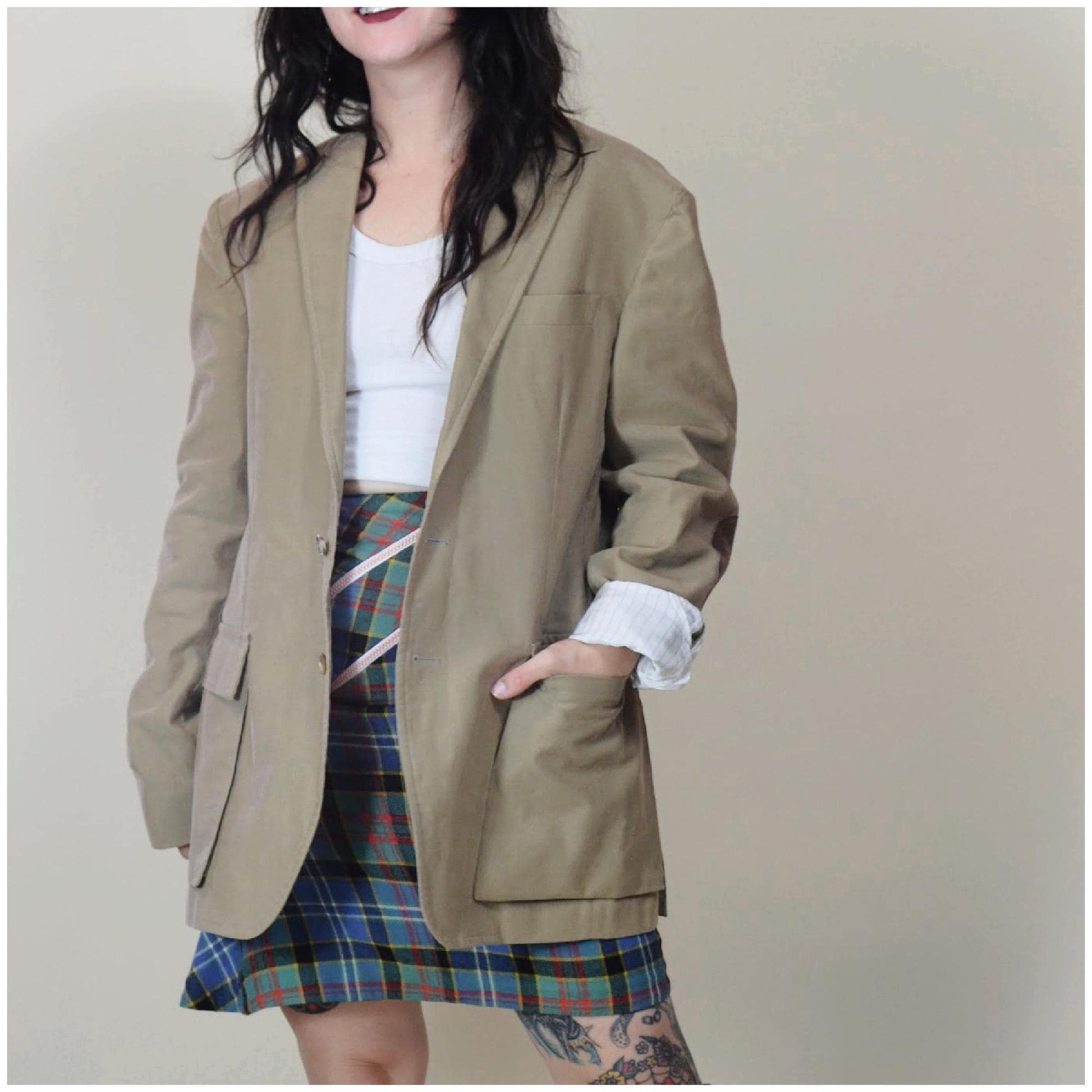M - L vtg RALPH LAUREN Polo Chaps Sportscoat Cotton Kahki Jacket