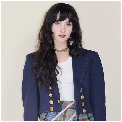 medium 1960s Vintage COATTAIL Uniform 60s Suit Jacket with Tails Band Jacket