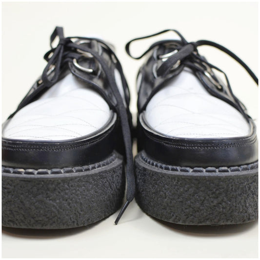 9 Mens Platform CREEPER 1990s VINTAGE Shoes Black and White