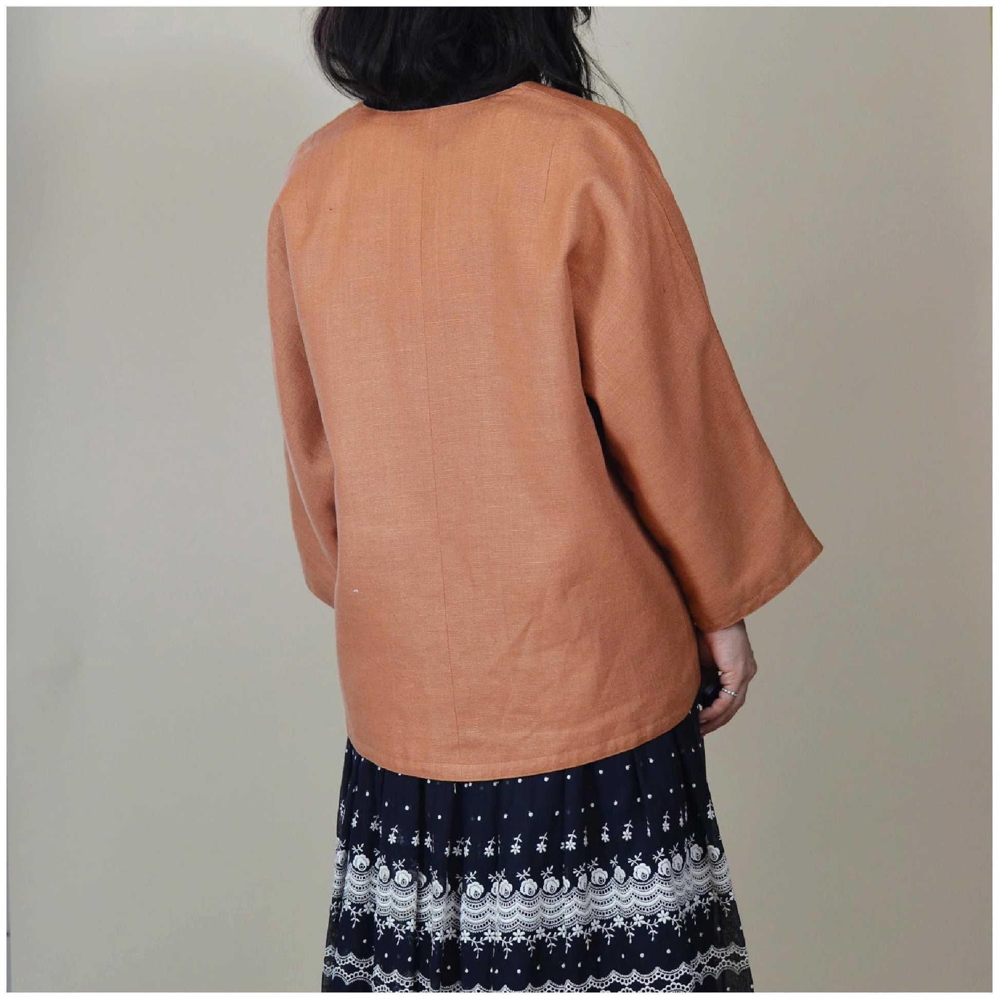 1980s ADELE SIMPSON Vintage Wrap Jacket Kimono Style Top 80s
