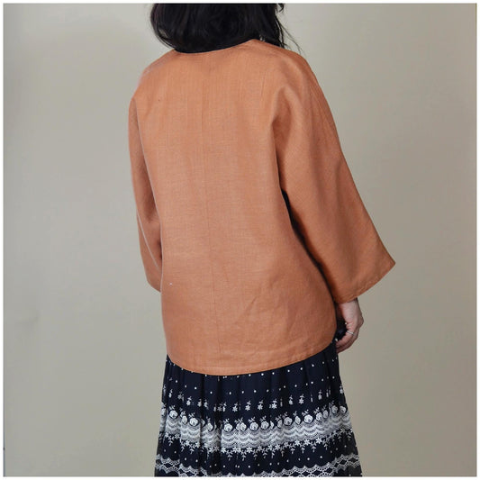 1980s ADELE SIMPSON Vintage Wrap Jacket Kimono Style Top 80s
