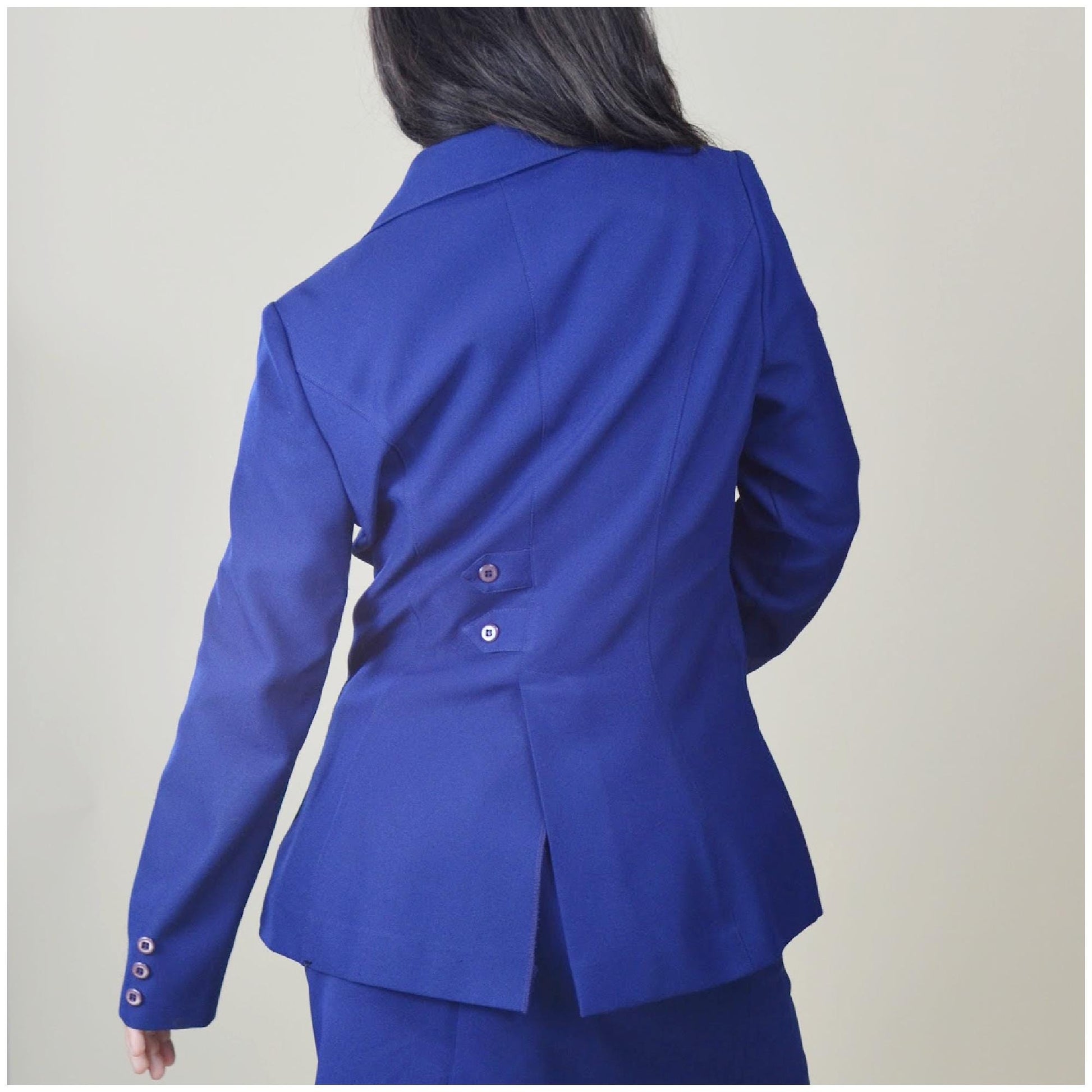 xs-s 1970s Blue Blazer Fitted Vintage Jacket 70s vtg Got The Hots for Wendy Watts