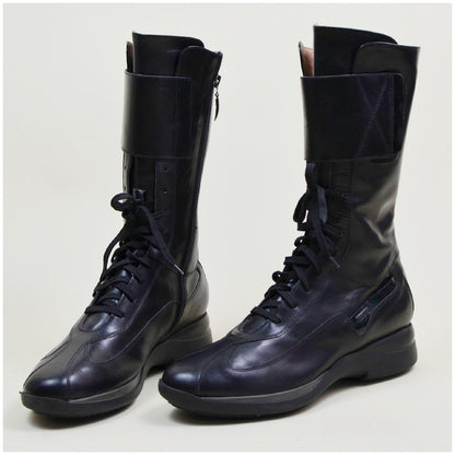 9 Ceaser PACIOTTI Leather Boots Vintage Y2K Matrix Boots 90s 2000s Vintage Tall Boots