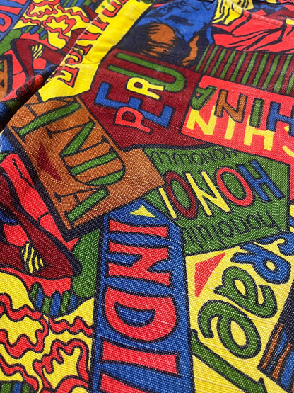 26 waist Vintage 1960s Pop Art Pants VTG colorful Mod Jeans 60s Destination Pants