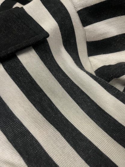 xs 1960s Stripe Referee Stripe Knit Jersey 60s Vintage Sports Shirt
