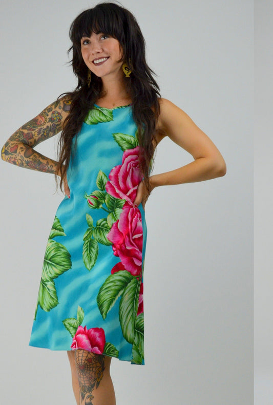 Vintage Betsey Johnson Summer Rose Mini Dress Selected by Old Moon Vintage