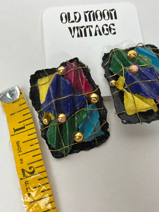 1980s Vintage Clip On Earrings