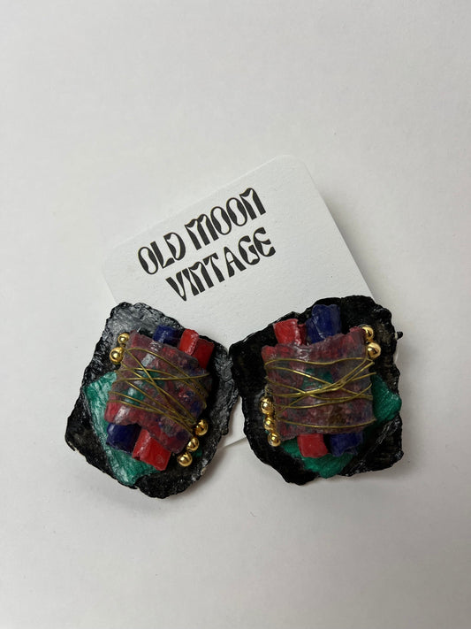 1980s Vintage Clip On Earrings