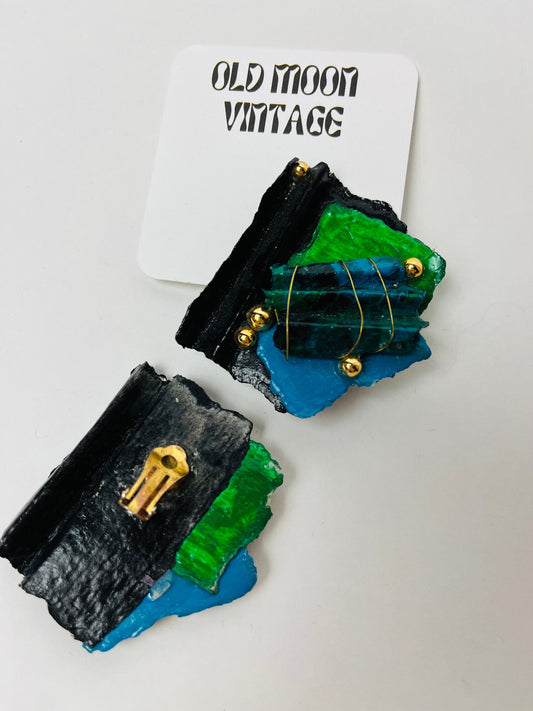 1980s Vintage Clip On Earrings