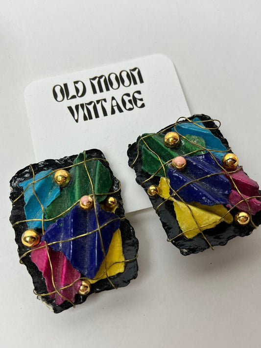 1980s Vintage Clip On Earrings