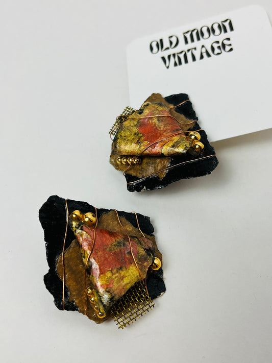 1980s Vintage Clip On Earrings