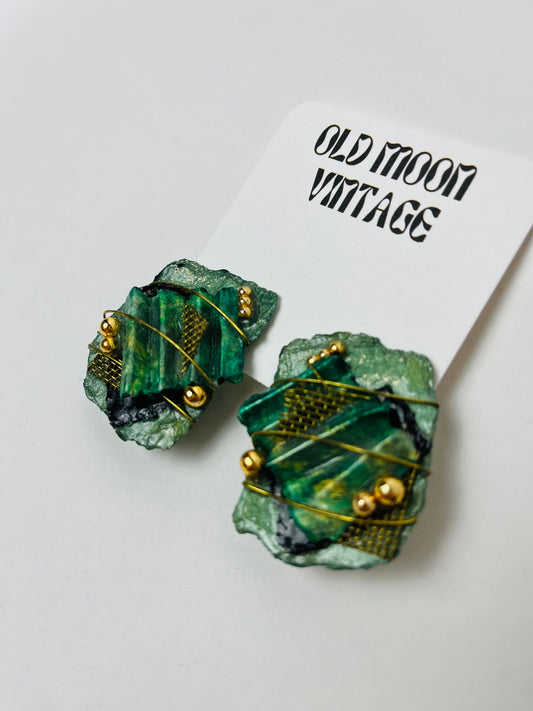 1980s Vintage Clip On Earrings