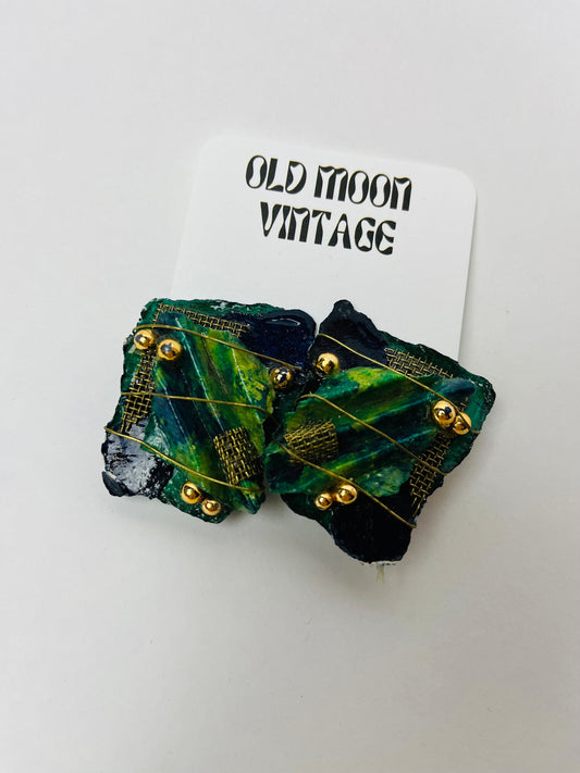 1980s Vintage Clip On Earrings