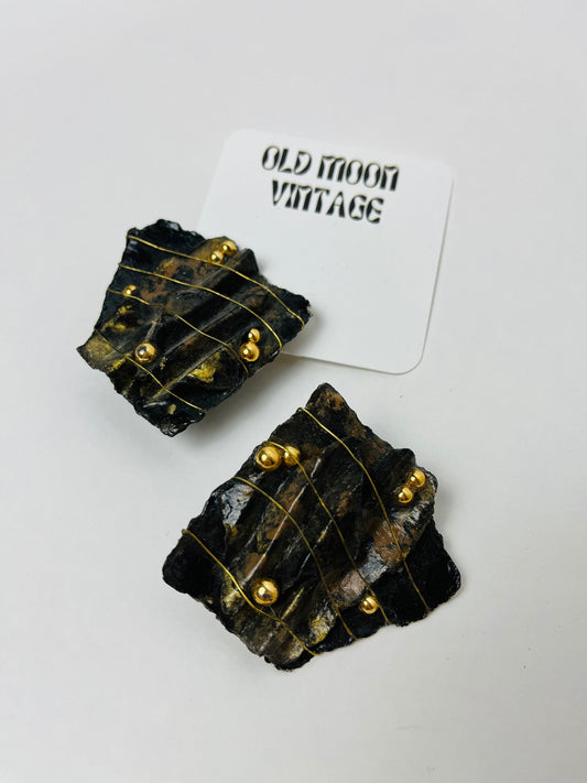 1980s Vintage Clip On Earrings